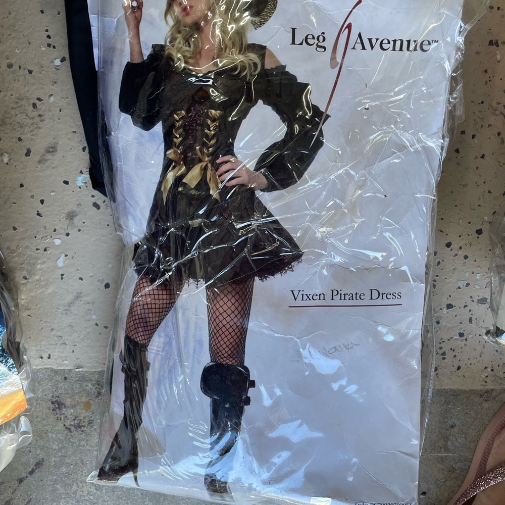 Leg Avenue Pirate Dress Costume - Black and Brown